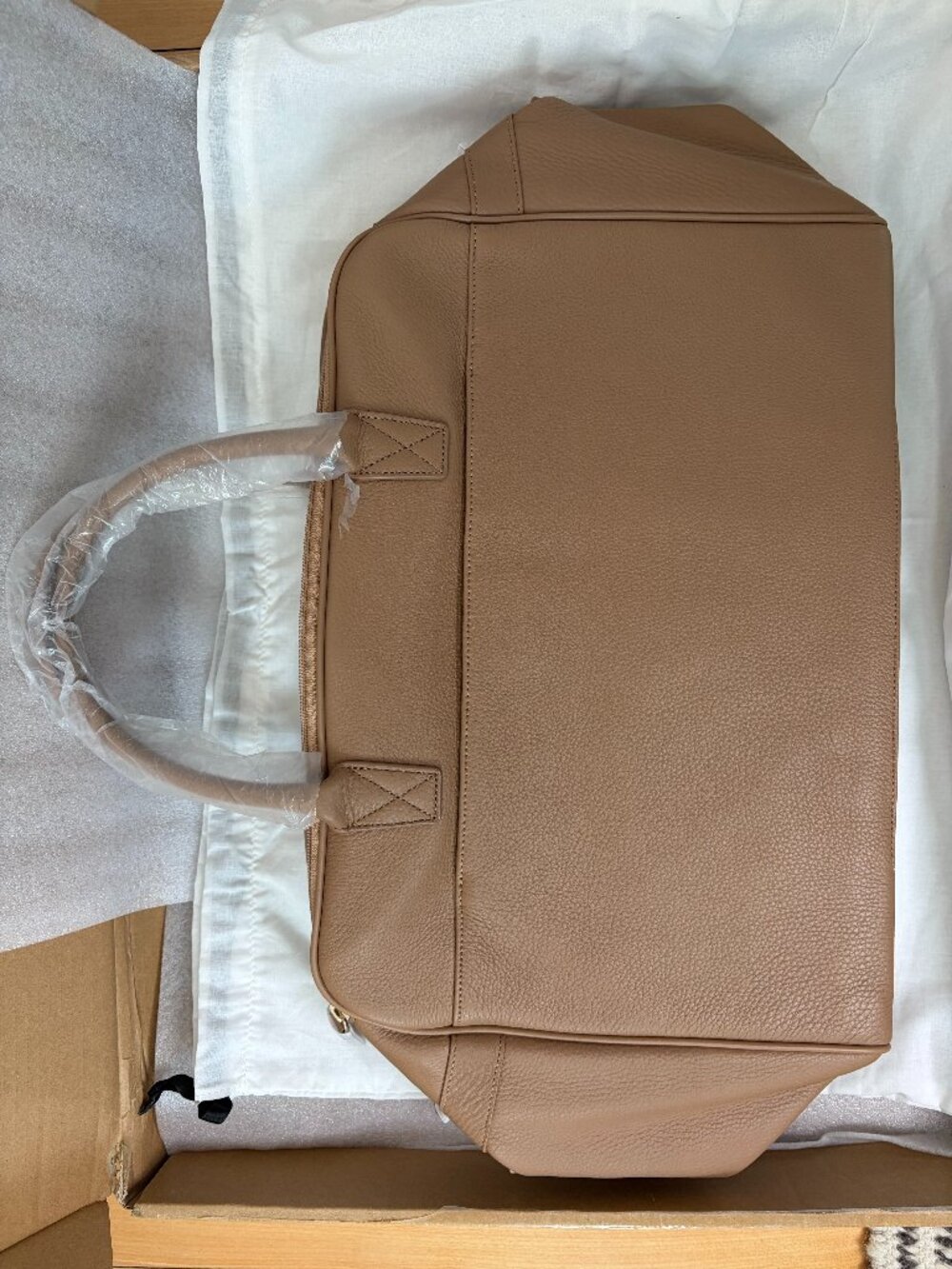 Leatherology Harwood Weekender in Camel Leather Grain Unisex NIB MSRP $435 - Picture 2 of 10